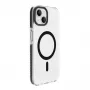 Evelatus Funda transparente PC+TPU con MagSafe para Apple iPhone 15 Plus negro transparente