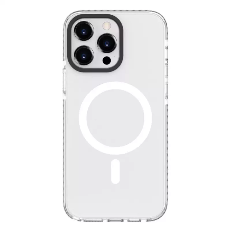 Evelatus Funda transparente PC+TPU con MagSafe para Apple iPhone 15 Pro Max transparente