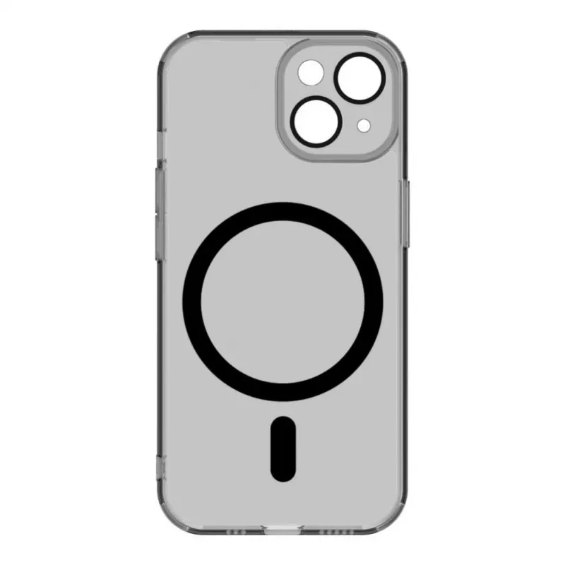 Evelatus Funda transparente con MagSafe y protección de cámara para Apple iPhone 15 negro transparente
