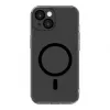 Evelatus Funda transparente con MagSafe y protección de cámara para Apple iPhone 15 Plus negro transparente