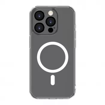 Evelatus Funda transparente con MagSafe y protección de cámara para Apple iPhone 15 Pro Max transparente