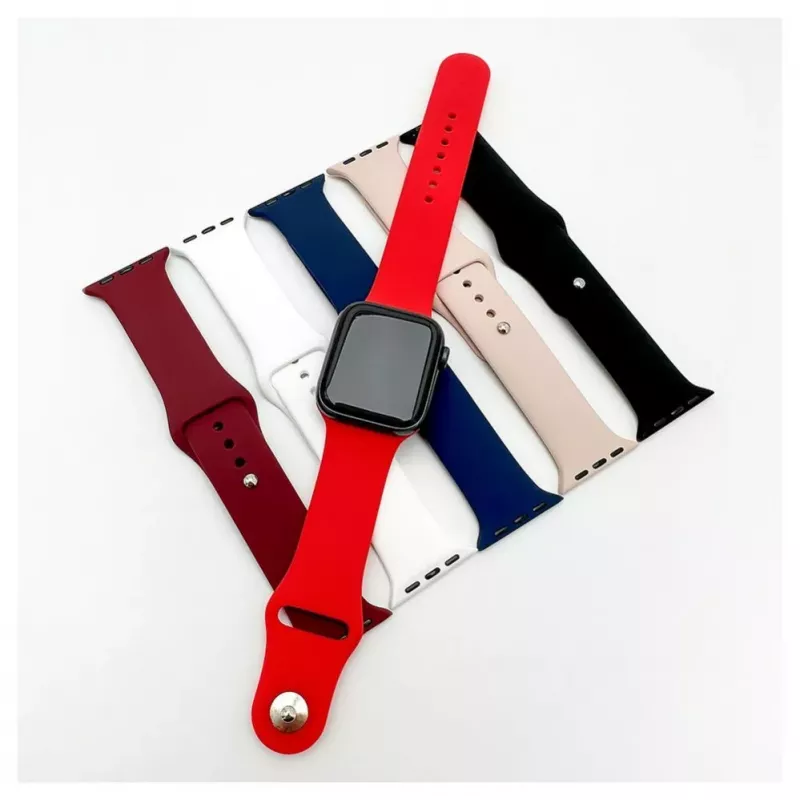 Evelatus Correa de silicona Loop para Watch 38/40/41mm (132mm M/L) roja