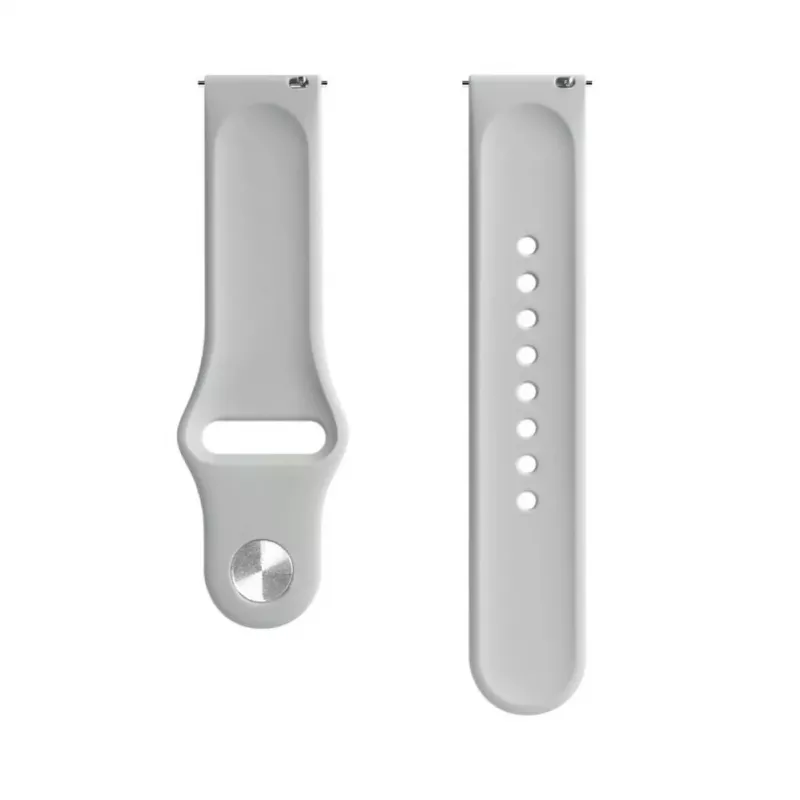Evelatus Correas de silicona Loop para Watch 20mm (130mm M/L) plata