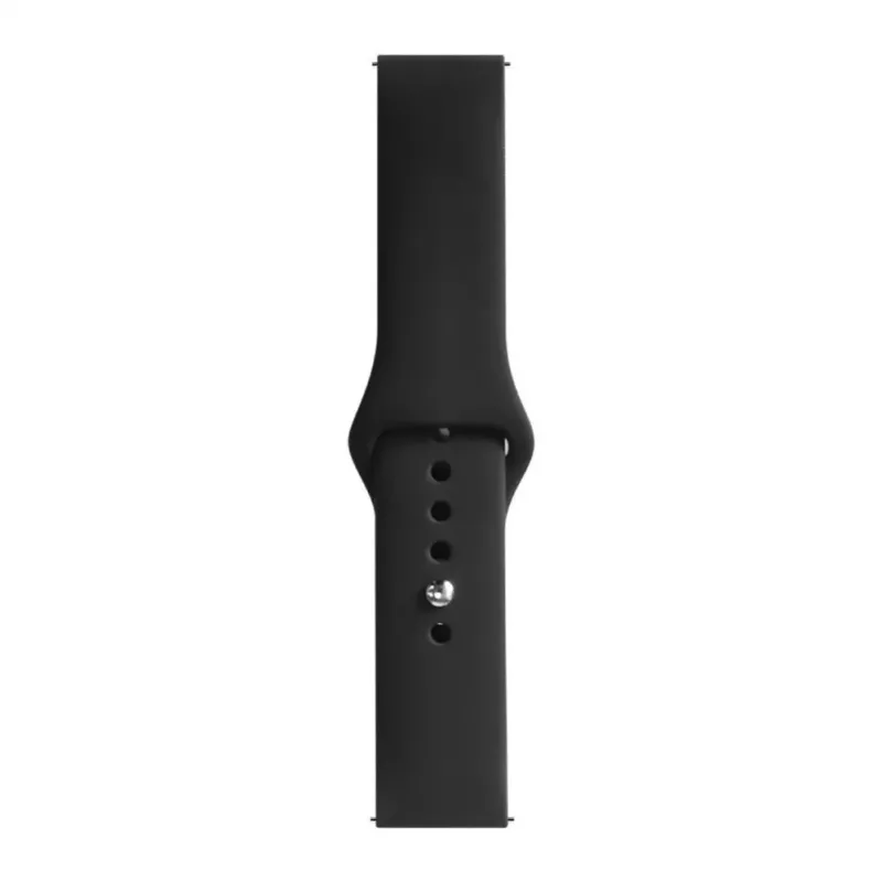 Correa de reloj Evelatus de silicona con cierre de bucle de 20mm (130mm M/L) negra