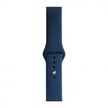 Correas de reloj Evelatus de silicona con cierre de bucle de 20mm (130mm M/L) azul