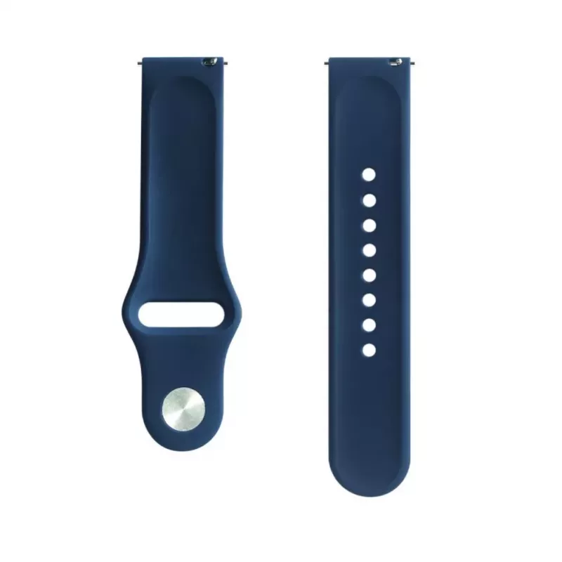 Correas de reloj Evelatus de silicona con cierre de bucle de 20mm (130mm M/L) azul