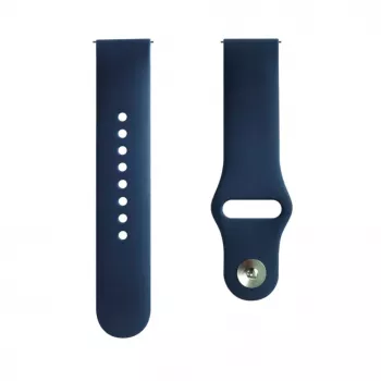 Correas de reloj Evelatus de silicona con cierre de bucle de 20mm (130mm M/L) azul