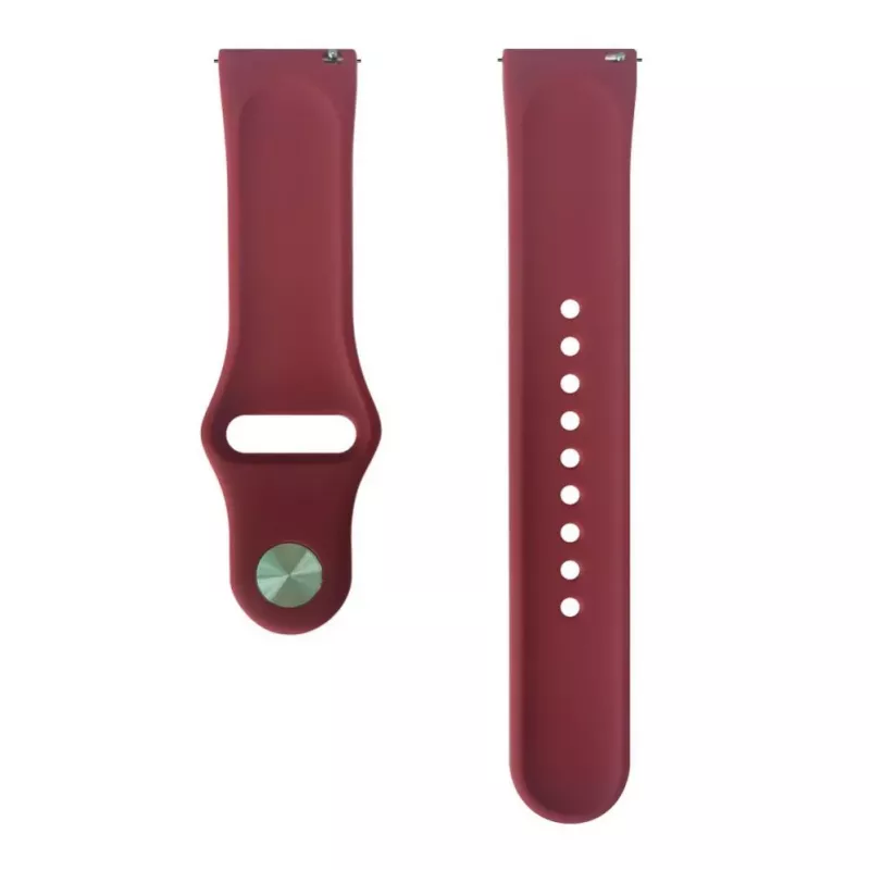 Correa de reloj Evelatus de silicona con cierre de bucle de 22mm (130mm M/L) ciruela