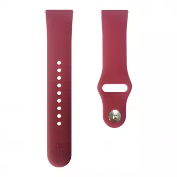 Correa de reloj Evelatus de silicona con cierre de bucle de 22mm (130mm M/L) ciruela