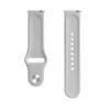 Correa de reloj Evelatus de silicona con cierre de bucle de 22mm (130mm M/L) plateada