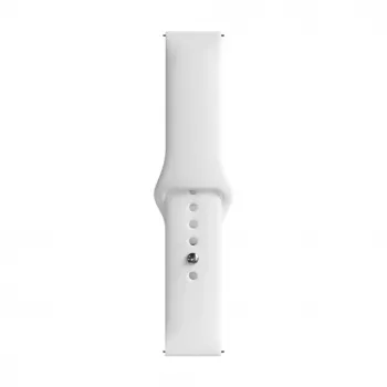 Correa de reloj Evelatus de silicona con cierre de bucle de 22mm (130mm M/L) blanca