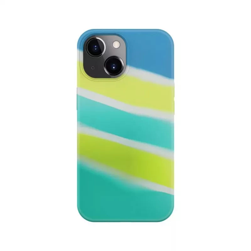 Funda de silicona Evelatus para Apple iPhone 15 multicolor amarillo verde
