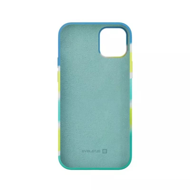 Funda de silicona Evelatus para Apple iPhone 15 multicolor amarillo verde