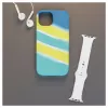 Funda de silicona Evelatus para Apple iPhone 15 multicolor amarillo verde
