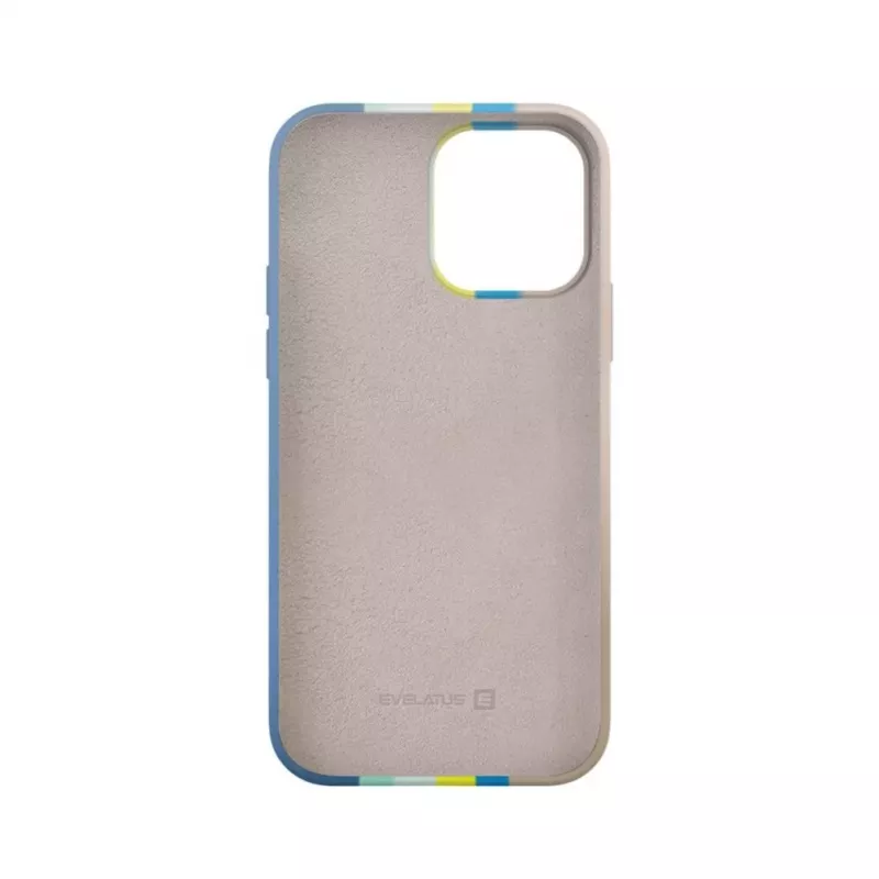 Funda de silicona Evelatus para Apple iPhone 15 Pro multicolor azul rosa
