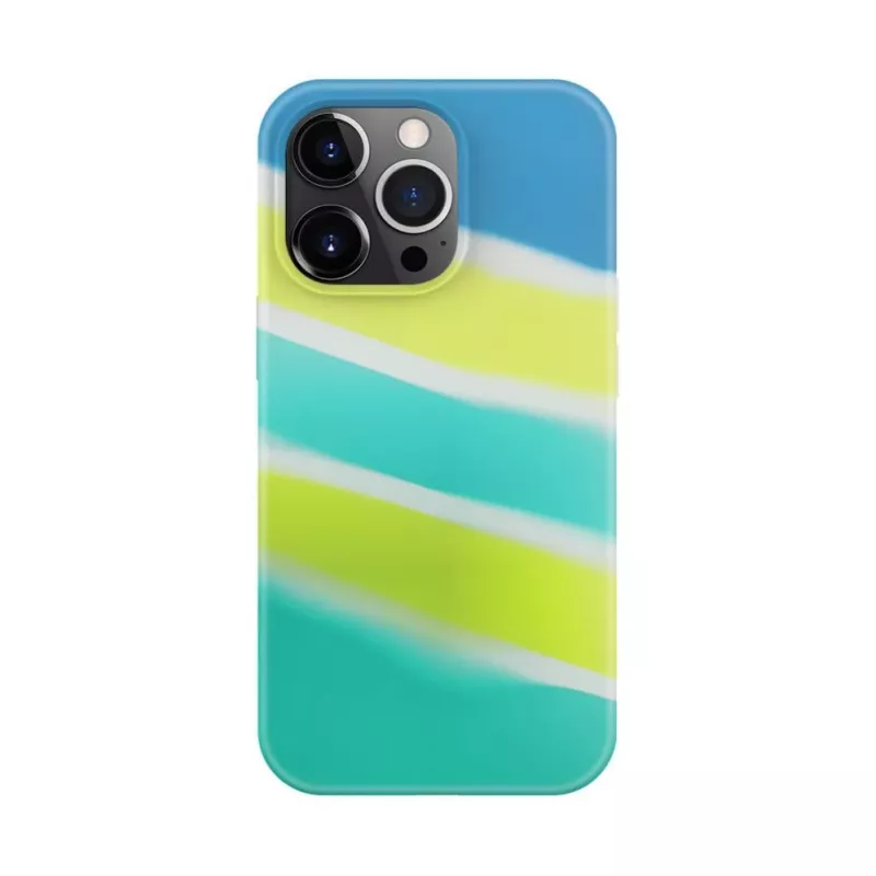Funda de silicona Evelatus para Apple iPhone 15 Pro Max multicolor amarillo verde