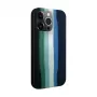 Funda de silicona Evelatus para Apple iPhone 15 Pro Max multicolor verde