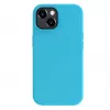 Funda de silicona Premium Soft Touch Evelatus para Apple iPhone 15 Plus azul cian