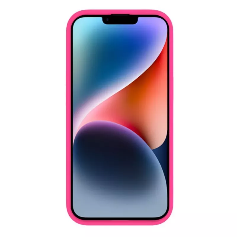 Funda de silicona Premium Soft Touch Evelatus para Apple iPhone 15 rosa