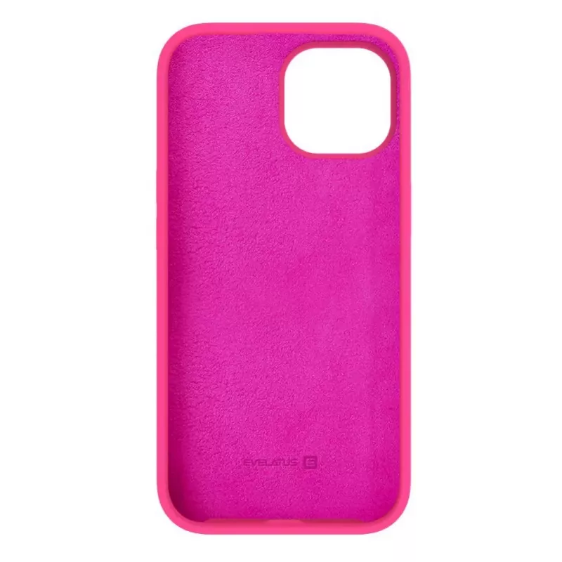Funda de silicona Premium Soft Touch Evelatus para Apple iPhone 15 rosa