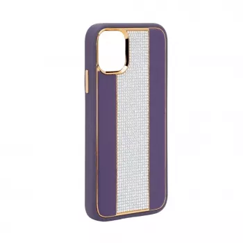 Funda de piel con diamantes iLike para Apple iPhone 11 morada