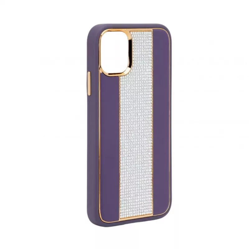 Funda de piel con diamantes iLike para Apple iPhone 11 morada