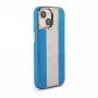Funda de piel con diamantes iLike para Apple iPhone 15 azul