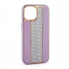 Funda de piel con diamantes iLike para Apple iPhone 15 Pro rosa arena