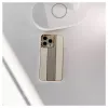 Funda de piel con diamantes iLike para Apple iPhone 15 Pro blanca