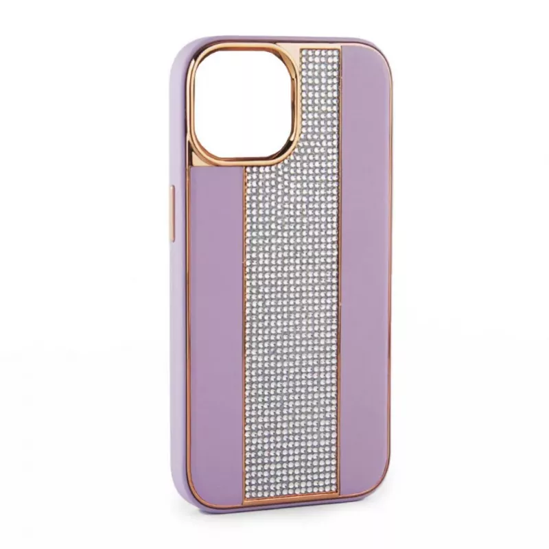 Funda de piel con diamantes iLike para Apple iPhone 15 Pro Max rosa arena