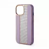 Funda de piel con diamantes iLike para Apple iPhone 15 Pro Max rosa arena