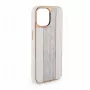 Funda de piel con diamantes iLike para Apple iPhone 15 Pro Max blanca