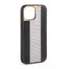 Funda de piel con diamantes iLike para Apple iPhone 15 Pro Max negra