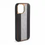 Funda de piel con diamantes iLike para Apple iPhone 15 Pro Max negra