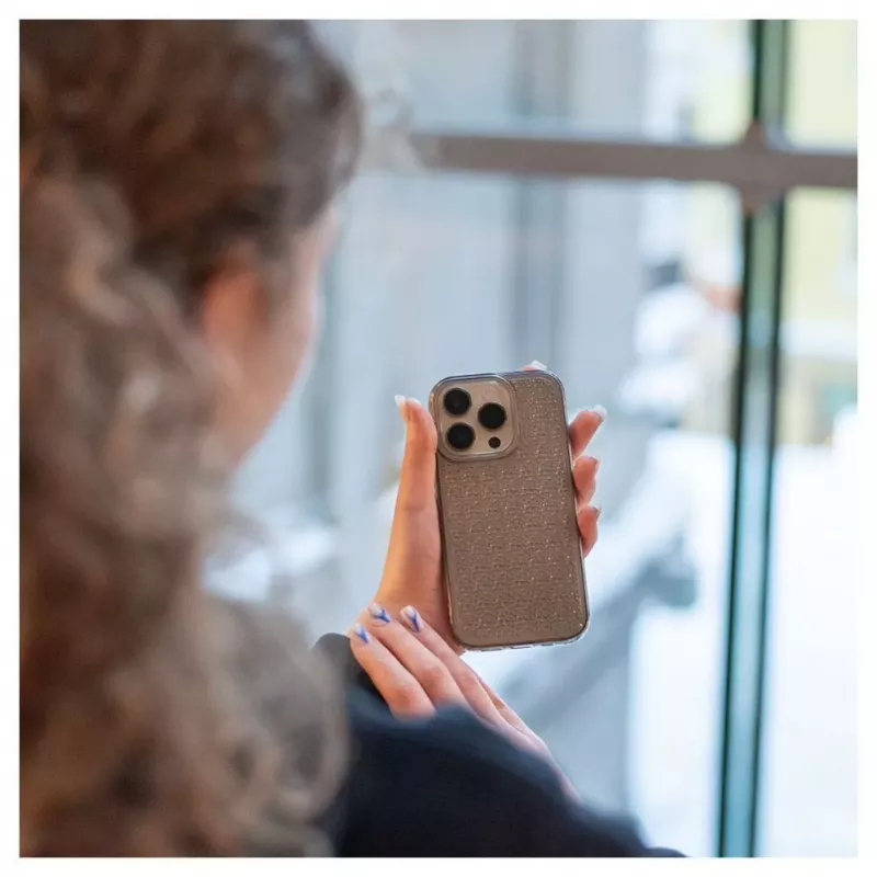 Funda de silicona Shine iLike para Apple iPhone 14 Pro transparente negra
