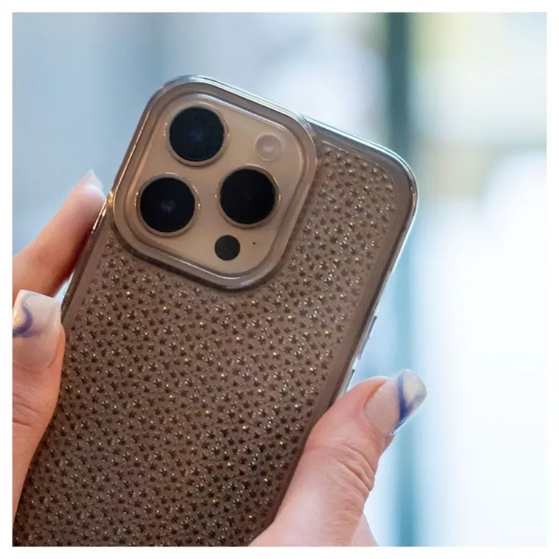 Funda de silicona Shine iLike para Apple iPhone 14 Pro transparente negra