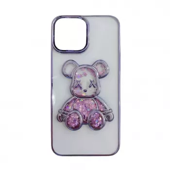 Funda de silicona Print Desire Bear iLike para Apple iPhone 11 morada