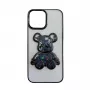 iLike Apple iPhone 15 Funda de silicona Print Desire Bear negro