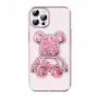 iLike Apple iPhone 15 Pro Funda de silicona Print Desire Bear rosa