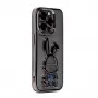 iLike Apple iPhone 14 Pro Max Funda de silicona Print Desire Rabbit negro