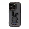iLike Apple iPhone 15 Pro Funda de silicona Print Desire Rabbit negro