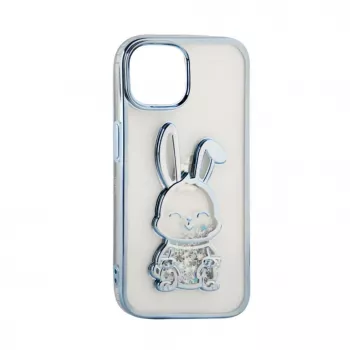 iLike Apple iPhone 15 Pro Funda de silicona Print Desire Rabbit azul