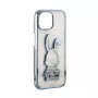 iLike Apple iPhone 15 Pro Funda de silicona Print Desire Rabbit azul