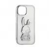 iLike Apple iPhone 15 Pro Funda de silicona Print Desire Rabbit plata