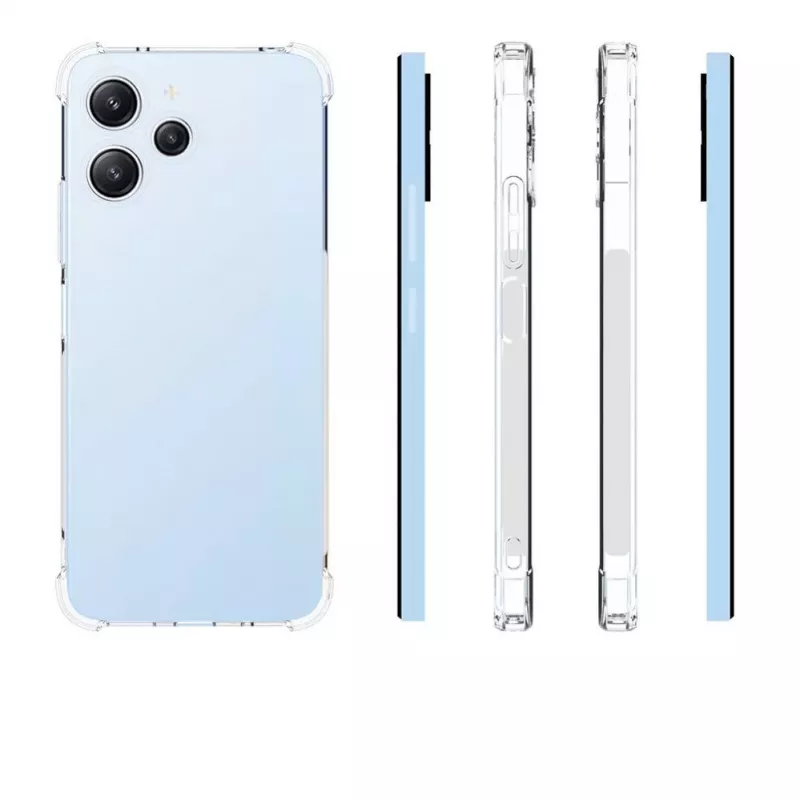 Evelatus Xiaomi Redmi 12 Funda de silicona antichoque militar transparente