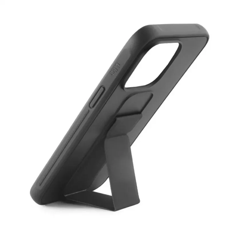 iLike Apple iPhone 13 funda de silicona con soporte negra