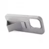iLike Apple iPhone 15 funda de silicona con soporte plateada
