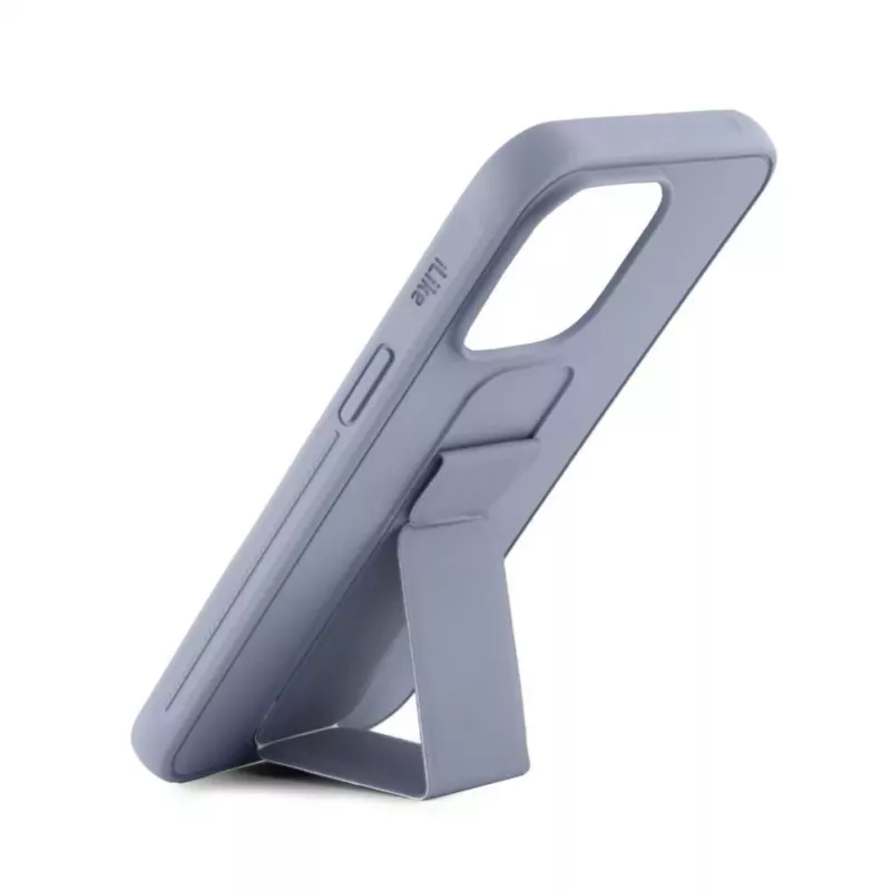 iLike Apple iPhone 15 funda de silicona con soporte lila