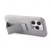 iLike Apple iPhone 15 Pro funda de silicona con soporte plateada