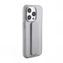 iLike Apple iPhone 15 Pro funda de silicona con soporte plateada